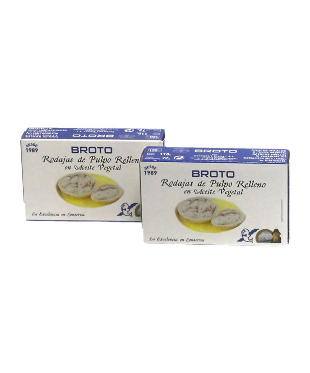 RODAJAS DE PULPO RELLENO EN ACEITE DE OLIVA BROTO