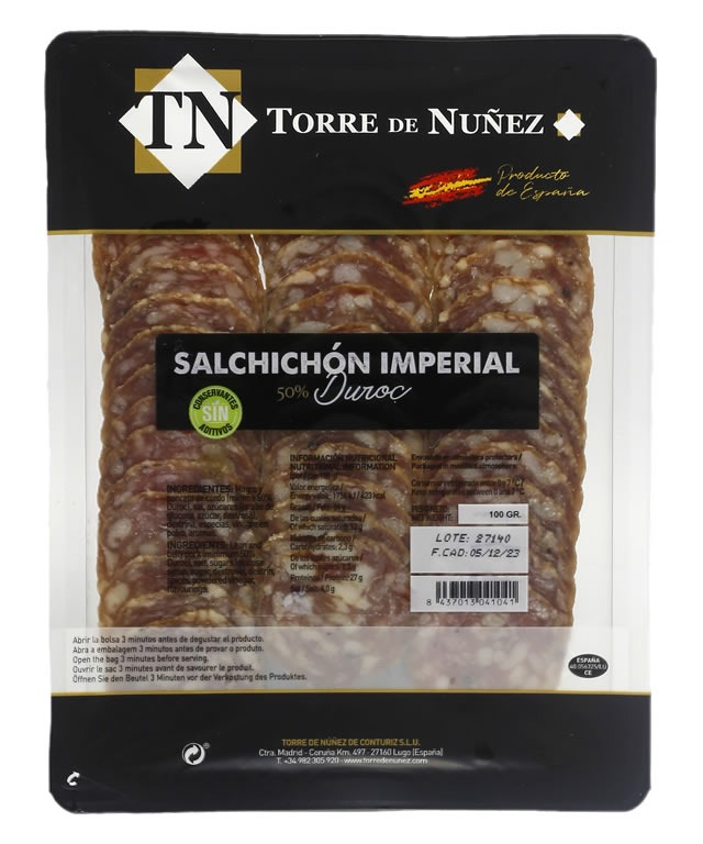 TORRE DE NUÑEZ SALCHICHON LONCHEADO 100 grs