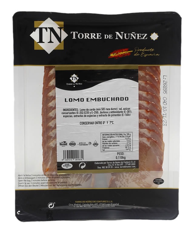 LOMO EMBUCHADO DUROC 50% LONCHAS 100 grs